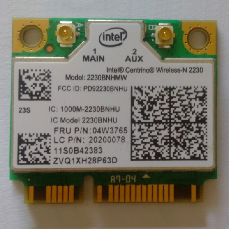 Карта адаптера Int 2230 WiFi 2x2bgn + BT4.0 для Lenovo E430 E330 V490 Y400 Y410P P500 Z500 Series FRU 20200078 04w3765 |