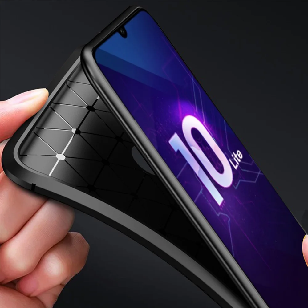 Чехол из углеродного волокна для Honor 10 lite, 360 противоударный силиконовый чехол для телефона Huawei P Smart /Honor10 Lite, чехол-бампер