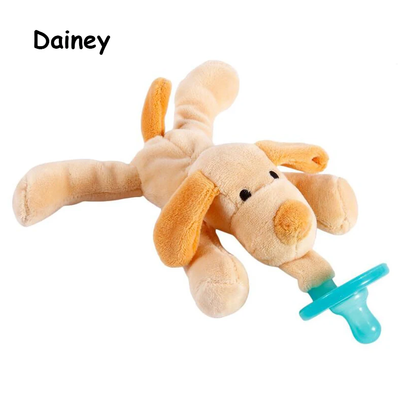 2017 Милая силиконовая Забавная детская соска с зажимами цепи пустышки животными