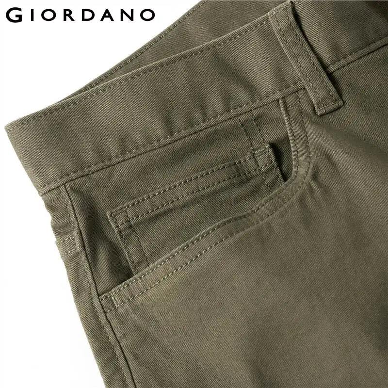 Giordano стрейчевые повседневные брюки из натурального хлопка выполненные в