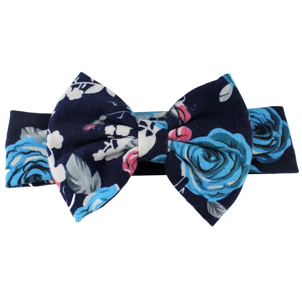 20 pcs/lot 17cm Big Flowers Hair Bow Headband For Kids Large Flower Turban Elastic Band Girls Floral hot sale | Аксессуары для