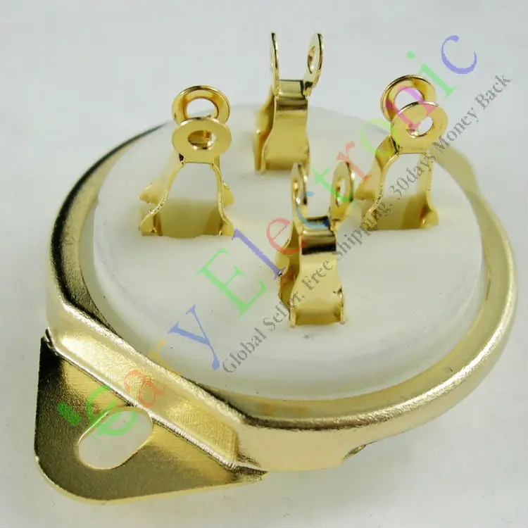 Оптовая и розничная продажа, 4 шт., позолоченная 4-контактная Керамическая вакуумная трубка, верхний монтажный клапан Fr 300B 2A3, аудио усилитель, бесплатная доставка