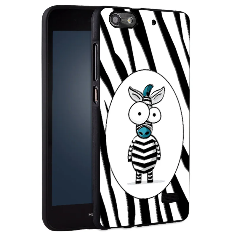 Huawei Honor 4C Case Cover 5.0 дюймов Черный 3D Рельеф для Крышка Силикона Мультфильм ТПУ Honor4C |