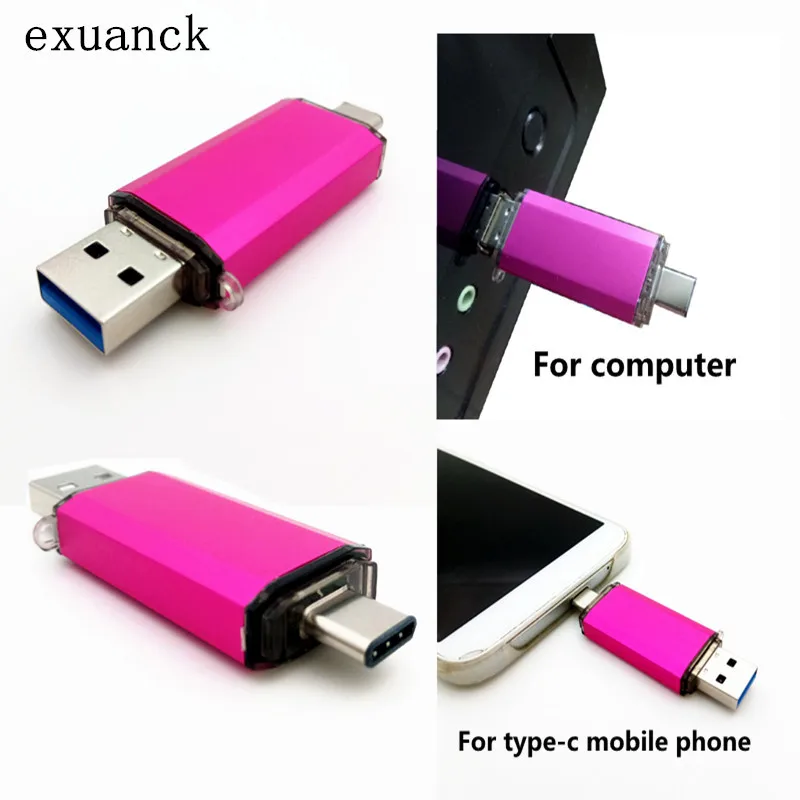 Exuanck USB флэш-накопитель 3 0/3 1 OTG Тип-C 32 Гб оперативной памяти 16 встроенной
