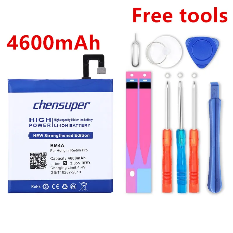 

100% Original chensuper new BM4A Battery 4600 mAh for Xiaomi Hongmi Pro Battery In stock With Tracking number