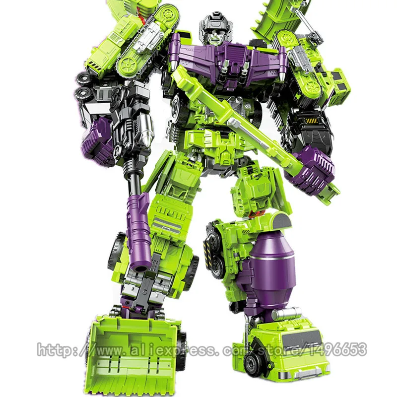 JINJIANG Devastator Трансформационные игрушки KO GT робот деформационная машина негабаритная фигурка экскаватор кран Модель Детские игрушки для взрослых