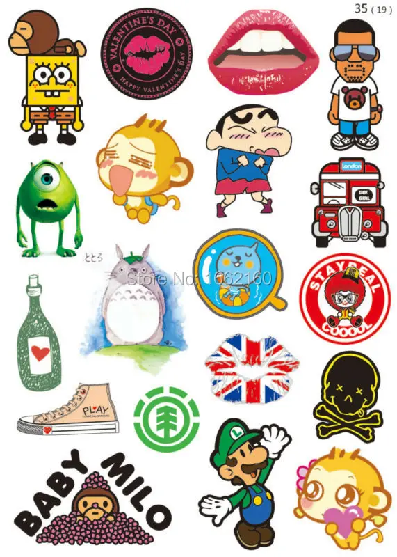 Размер A4 Верховный Логотип Мультфильм Скейтборд Багажа Автомобилей и