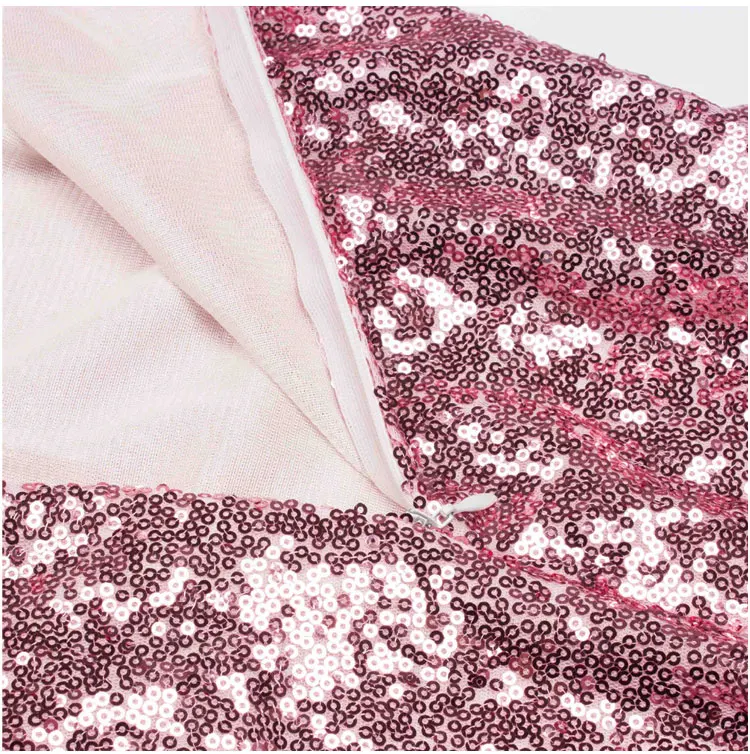 Dunayskiy Women Spring Sexy Slim 8 Colors Sequined O-Neck Dresses Female Backless Three Quarter Sleeve Shiny Mini Party Dresses