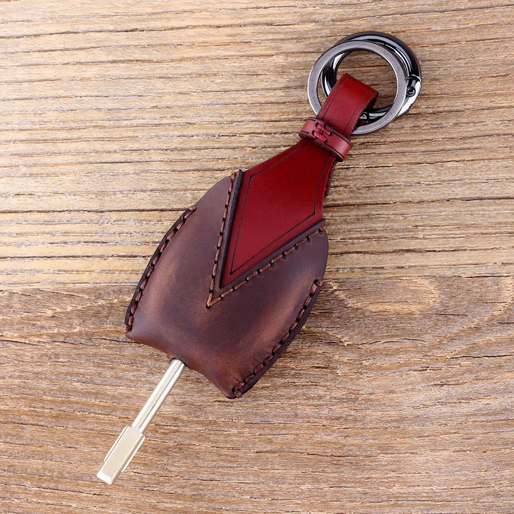 DANDKEY 3 кнопки Натуральная кожа Защитный чехол для ключей Ford Mondeo Fiesta Focus Ka Transit