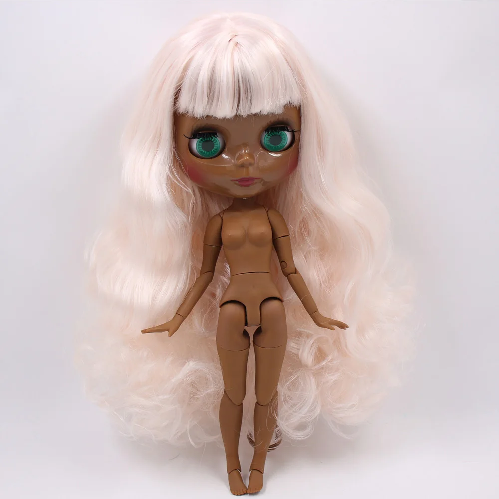 A nude doll ICY Nude Blyth изготовленная на заказ кукла № BL2352/136 бледно-розовые волосы 1/6 bjd, pullip, licca, jerryberry - Цвет: A nude doll