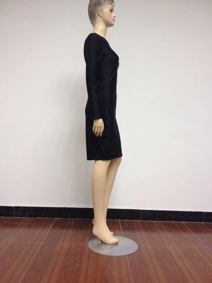 women summer formal black bandage dress sexy on promotion hot round neck A1190 |