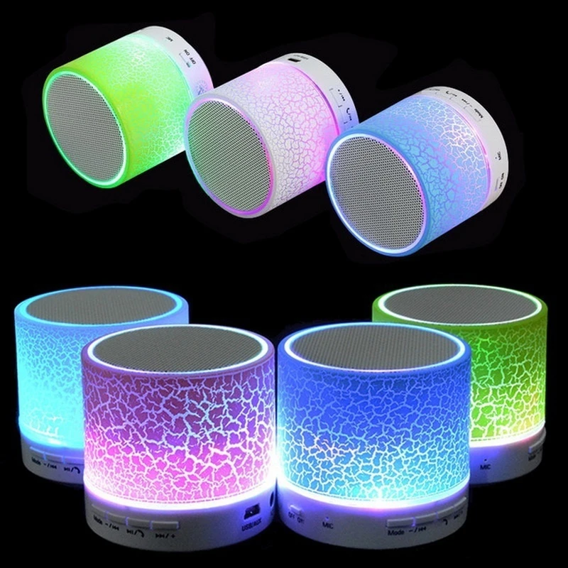 Колонка LED мини беспроводной Bluetooth динамик TF USB FM портативный музыкальный