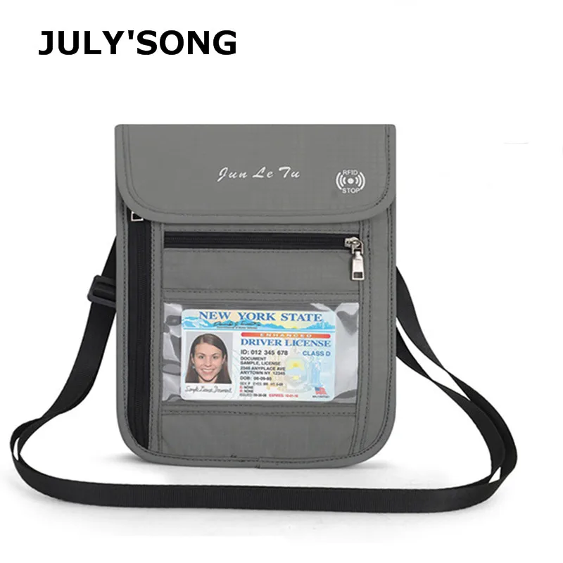 JULY'S SONG RFID Многофункциональный Водонепроницаемый Бумажник для документов с