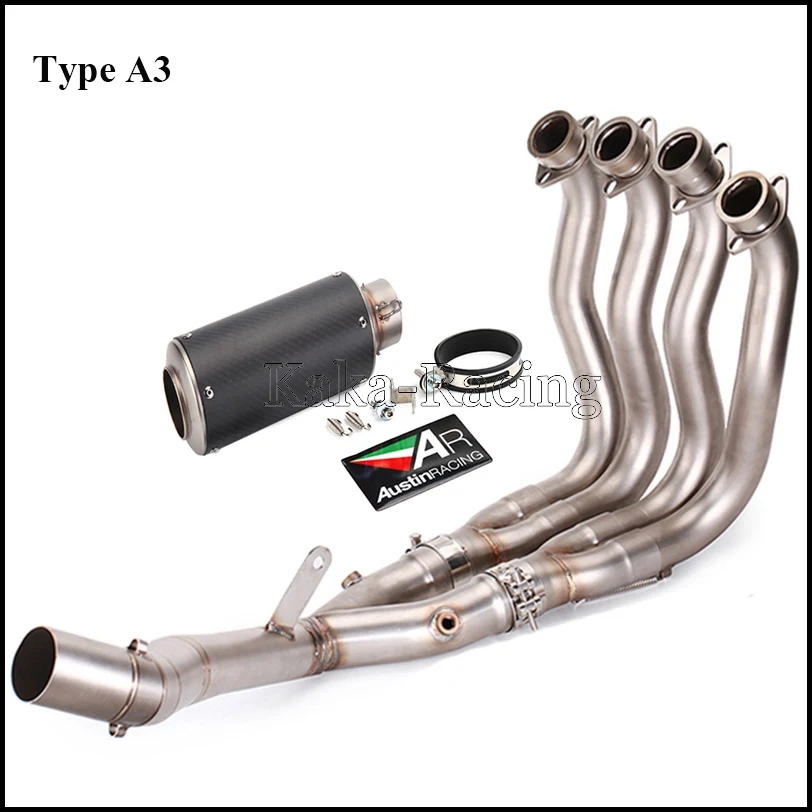 R1 Full system Motorcycle Exhaust AR Austin Racing Muffler Escape Front Header link pipe slip-on for Yamaha YZF-R1 2015-2018 | Автомобили