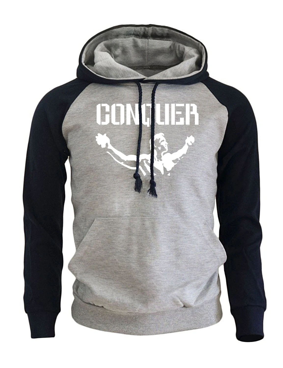 Брендовая одежда толстовки новинка 2019 модный принт Арнольд цитата Conquer Pose