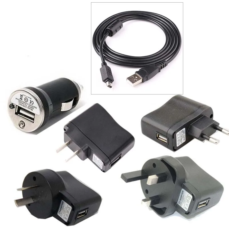 USB AC/DC Adapter Battery wall travel Charger cable for Olympus SZ-31 MR iHS_SZ-20 SZ20 SP-800 UZ Stylus DZ-105_Tough 6010