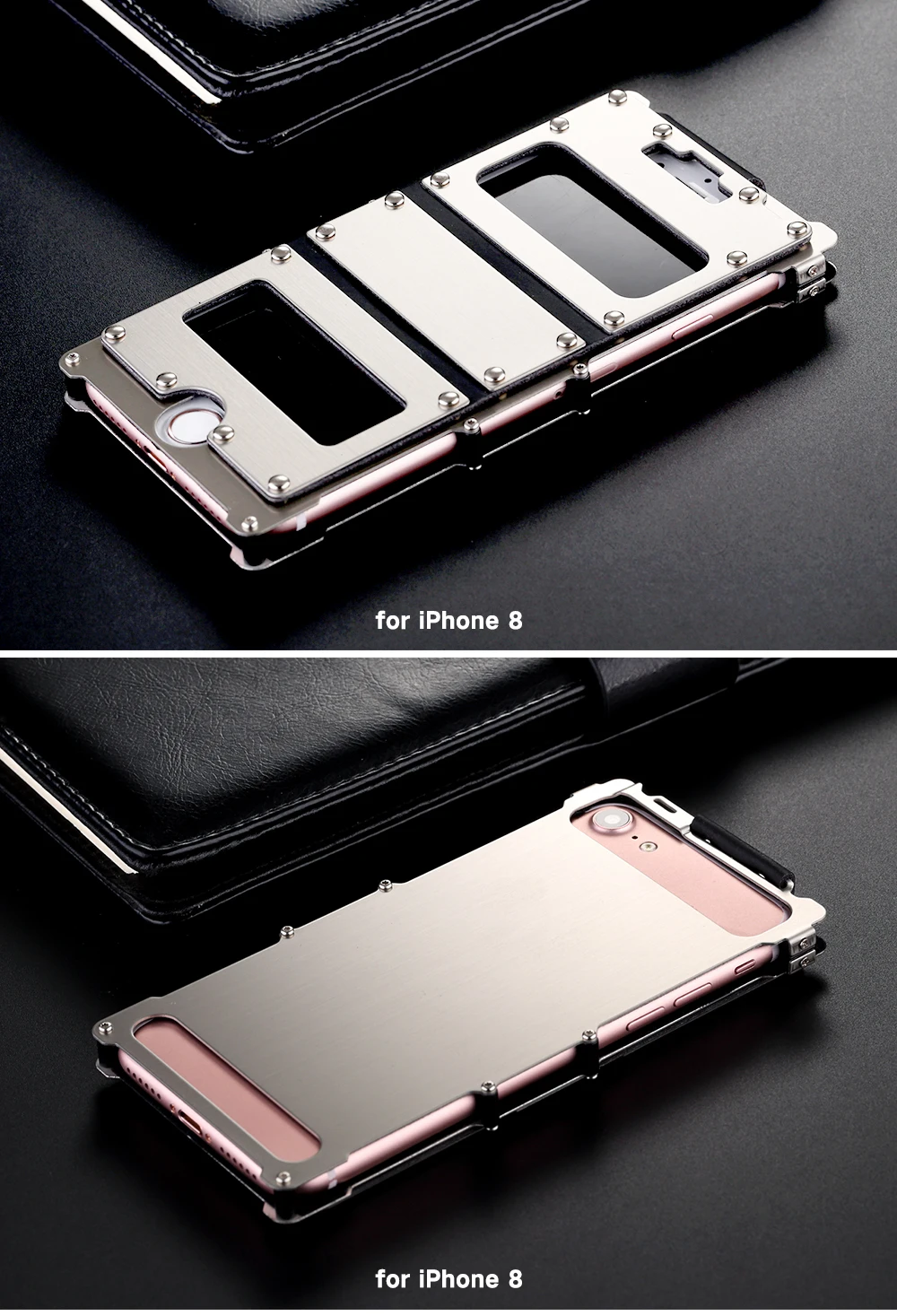 Флип-чехол из R-JUST стали для Apple iPhone 8, Железный человек, 360, полный противоударный чехол, кронштейн для телефона, подставка, чехол для iPhone 8 Plus