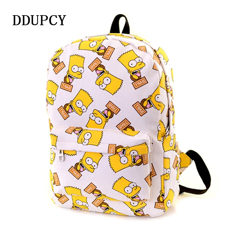 2019 холщовые Рюкзаки студенческая школьная сумка с мультяшным Принтом Рюкзак