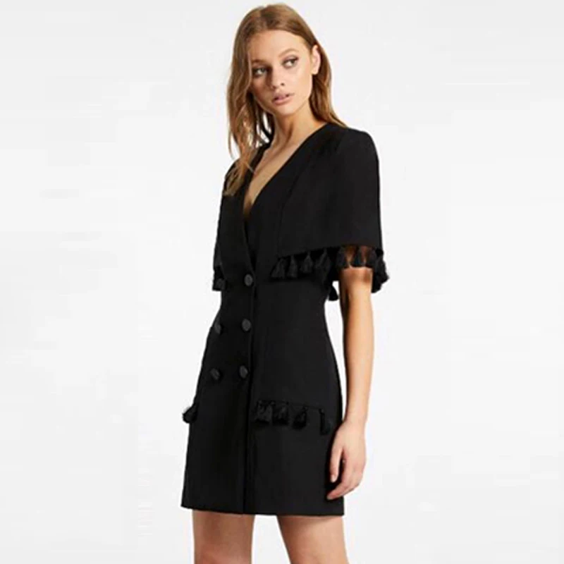 Пикантные женские блейзеры INDRESSME с глубоким V образным вырезом модные однотонные