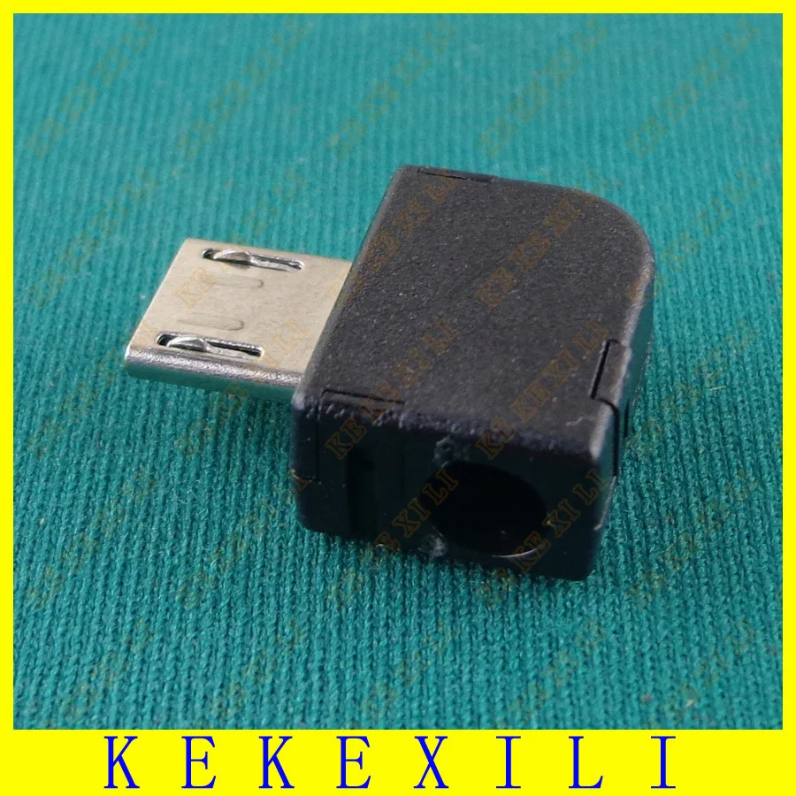200 шт./лот Правый ангел 90 градусов Micro USB 2 0 Сварка из трех частей переходник гнездо