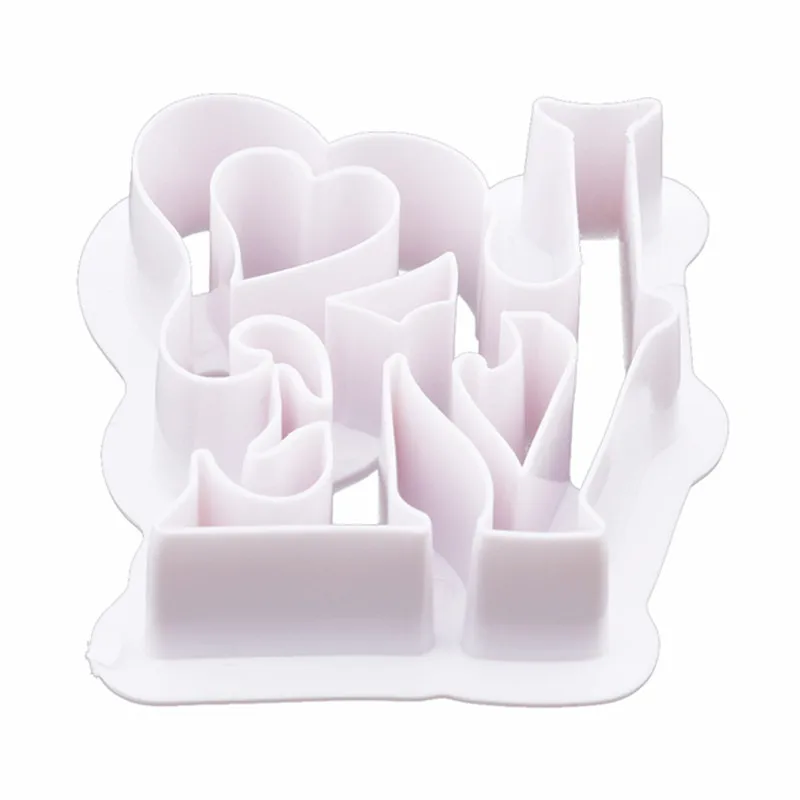 Творческий Cookie DIY Плесень Пластик Sugarcraft любовь помадка резак торта плесень торт