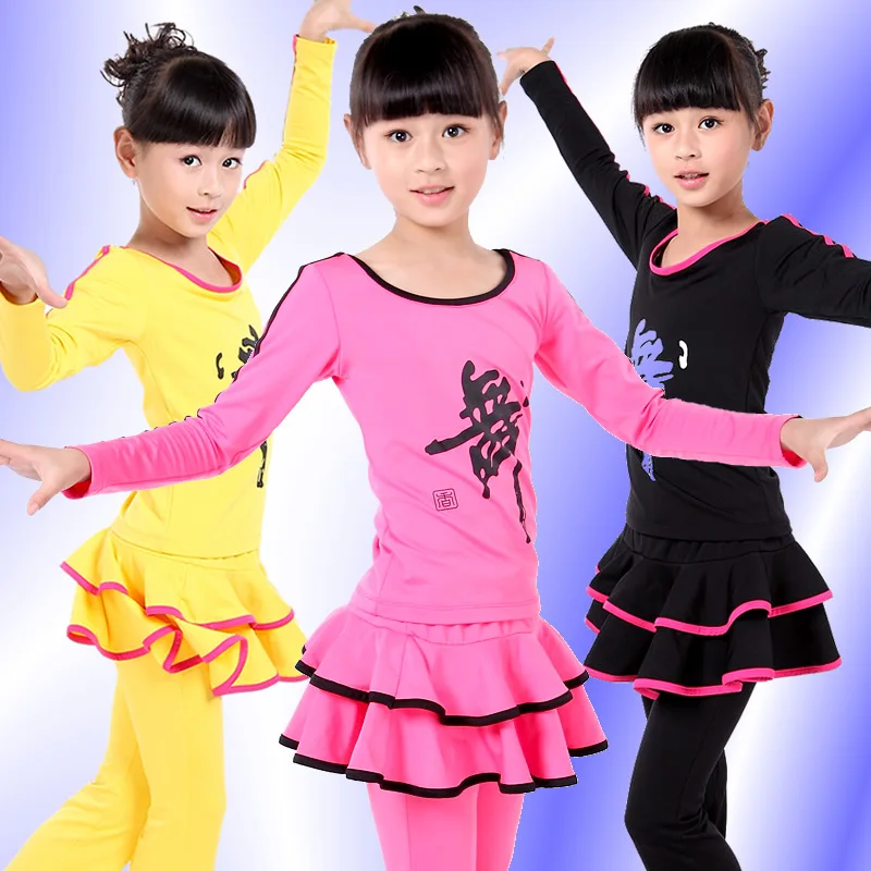 

New Children Girls Top + Pants Clothes / Kids Two-piece Suit Latin Dance / Dance Practice Outfit Clothes