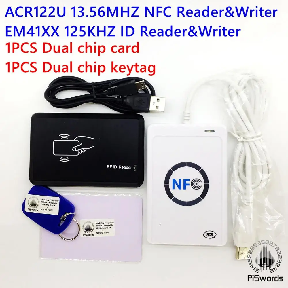 NFC ACR122U 13 56 МГц RFID карта и 125 кГц ID кардридер записывающее устройство клонирование