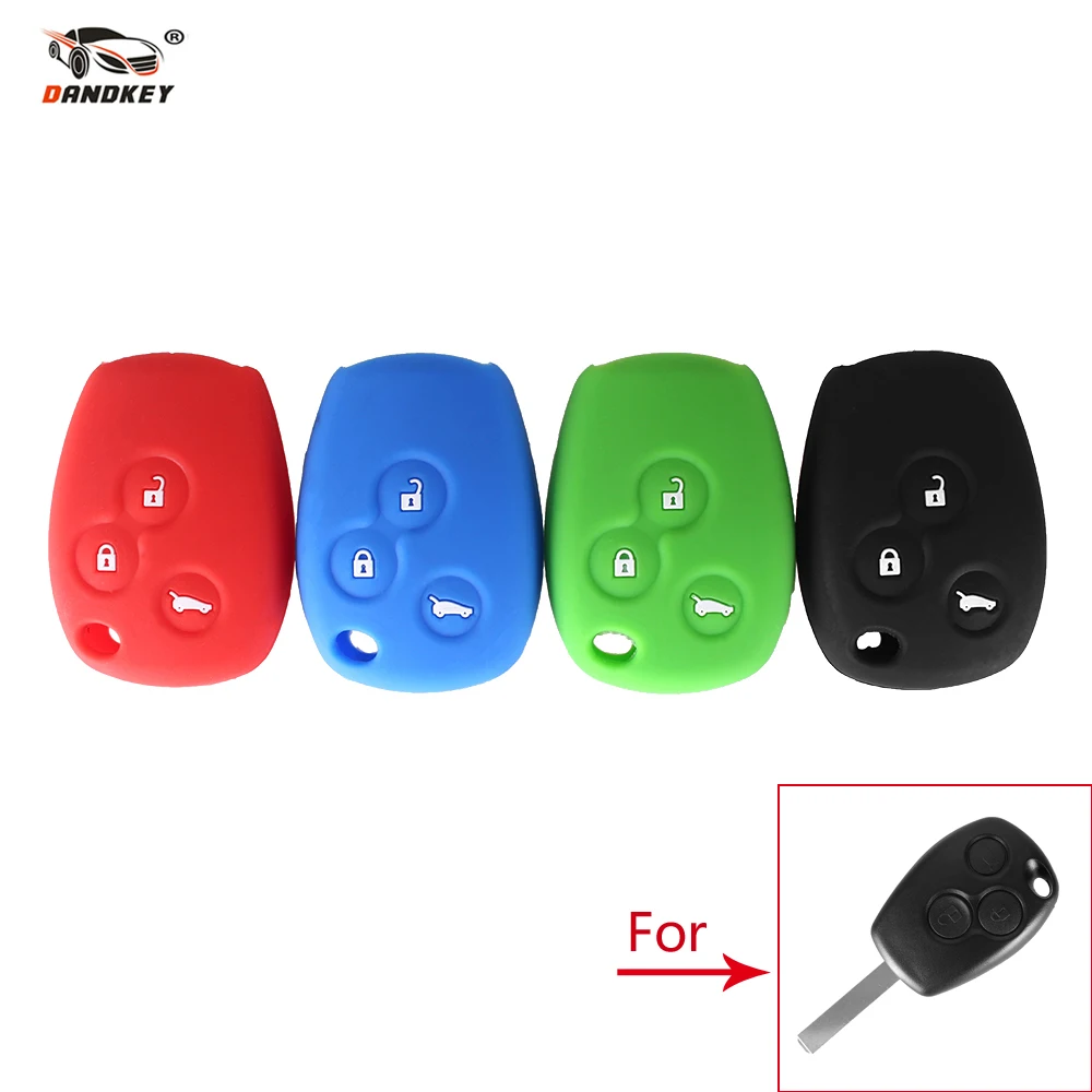 DANDKEY 50x силиконовый чехол ключ для Renault Clio Scenic Megane Duster Sandero Captur Twingo Modus удаленной