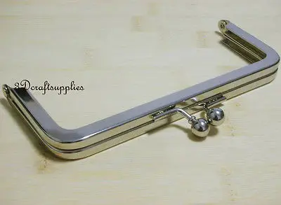 Металлический кошелек рамка клей на застежке зажим серебристый 6 дюймов X 2 1/2