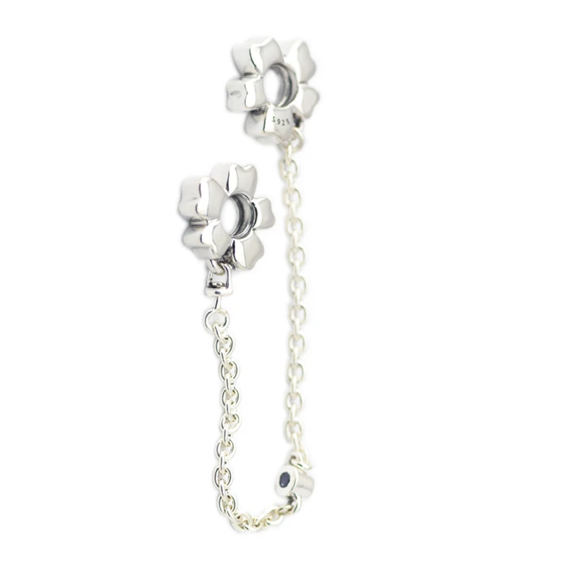 

Fits Pandora Bracelet Wildflower Meadow Safety Chain 925 Sterling Silver Charms Beads for DIY Making Women Jewelry kralen SF024