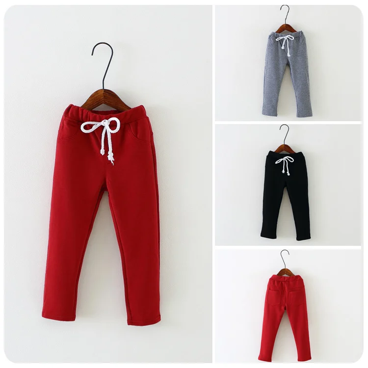 2016 Spring New Pattern Trousers. Children's Garment Girl Baby Solid Color Chalaza Leisure Time Pants Girl Joker Long Pants