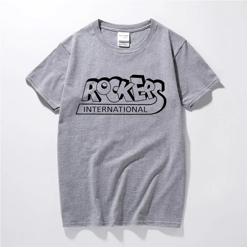 Футболка Rockers International с коротким рукавом модная тенниска из 100% хлопка надписью King