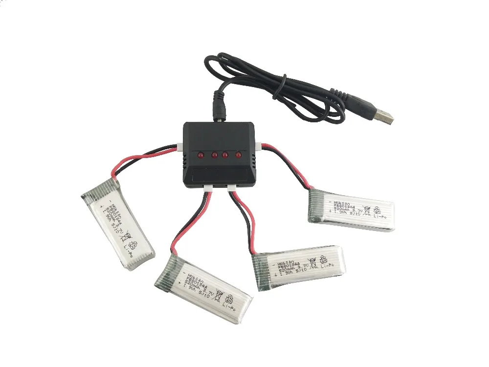 Hubsan X4 H107P авиационная батарея 4 шт 3 7 V 520mah и в 1 зарядное устройство 09 запасные