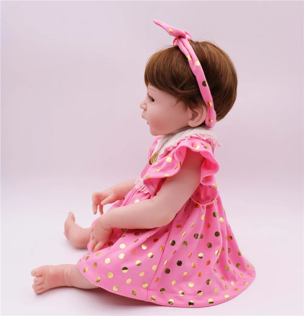23&quot Full body silicone vinyl reborn Toy Lifelike modeling Real touch bebe alive infant dolls baby Child play house briquedos | Игрушки и