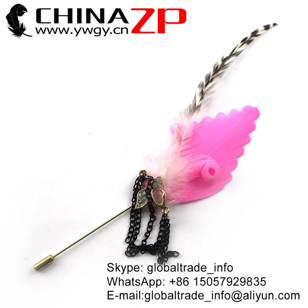 Китайский завод красивые украшения костюмов розовый обрезанный гусь с природным