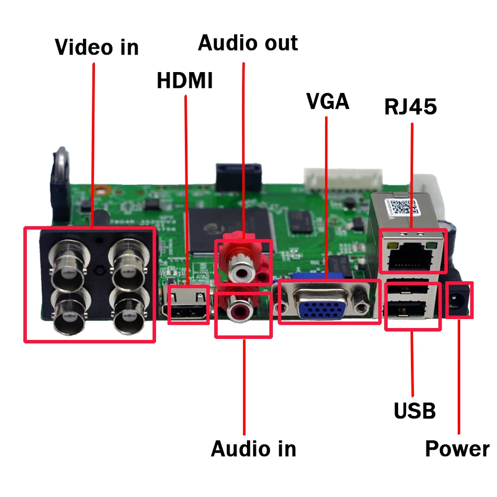 1080 P/1080N 5в1 IP AHD CVI TVI CVBS 4CH плата CCTV DVR Поддержка обнаружения движения видеонаблюдения видео рекордер основная плата