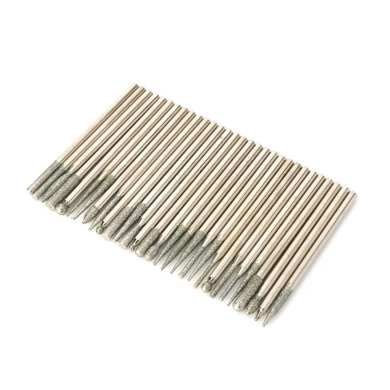 Toolstrong 30Pcs/set Shank Diameter 3mm Cylindrical Graphite Rod Polished Diamond Grinding Needle Carving Tool AC12 | Инструменты