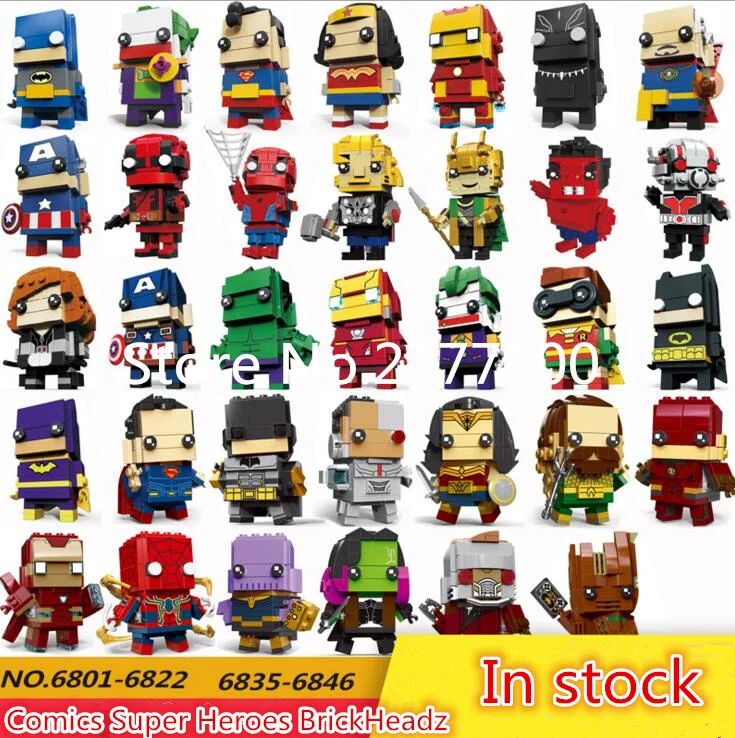 Новинка Decool BrickHeadz серии супергерои из комиксов модель Фигурка танос набор