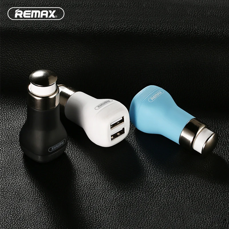 Автомобильное зарядное устройство Remax 2 USB выход 2.4A мини Быстрая зарядка для iphone X 8