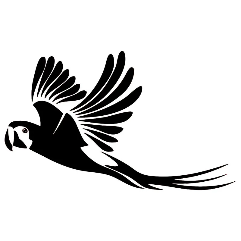 17.8*10.6CM Parrot Bird Cute Car Stickers Jungle Animal Styling Body Decals Accessories Black/Silver C9-0864 | Автомобили и
