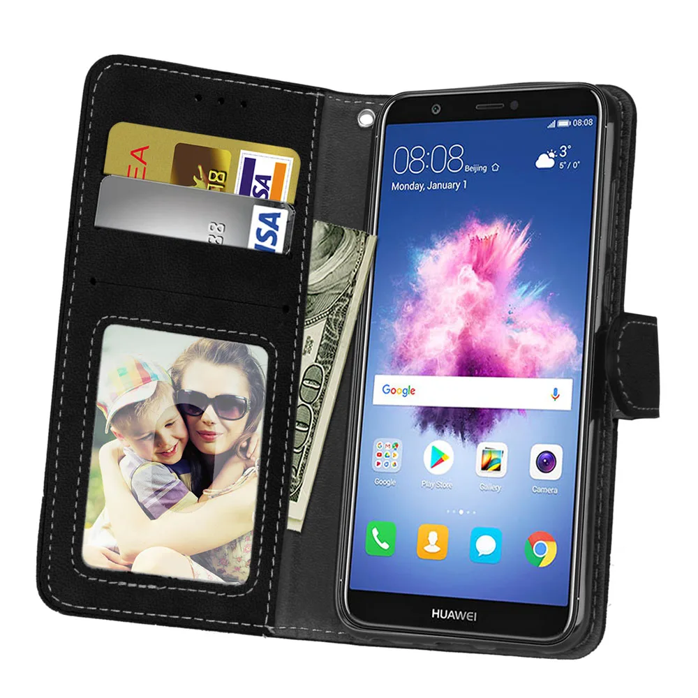 Чехол-Кошелек из искусственной кожи 5 65 для Huawei P умный чехол Enjoy 7 S задней панели
