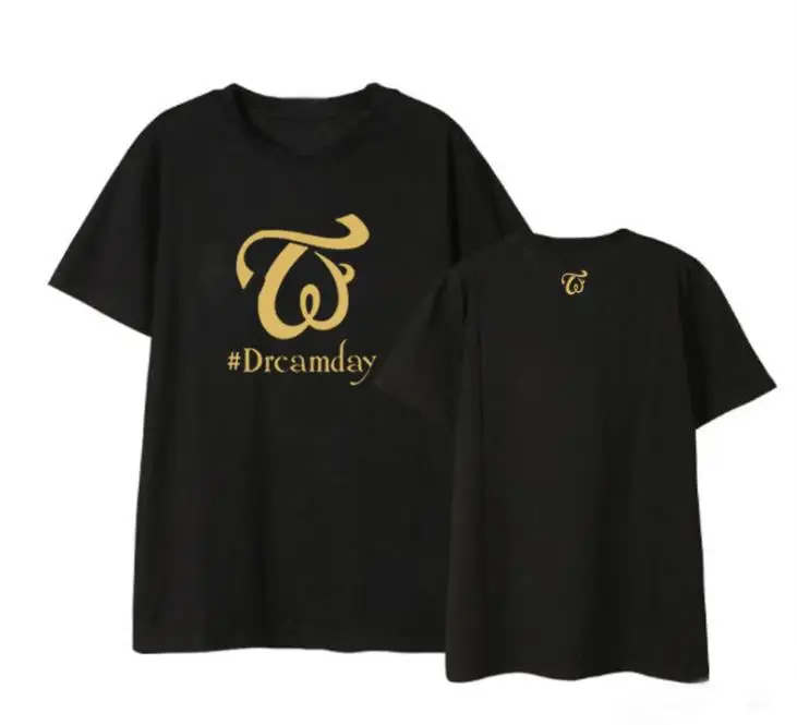 Дважды новый альбом мечта день же печать Круглая горловина с коротким рукавом