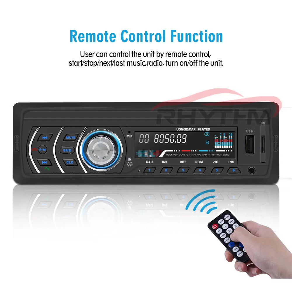 Авто радио автомобиля 12 V Bluetooth V2.0 автомобильный стерео в-тире 1 Din FM Aux Вход