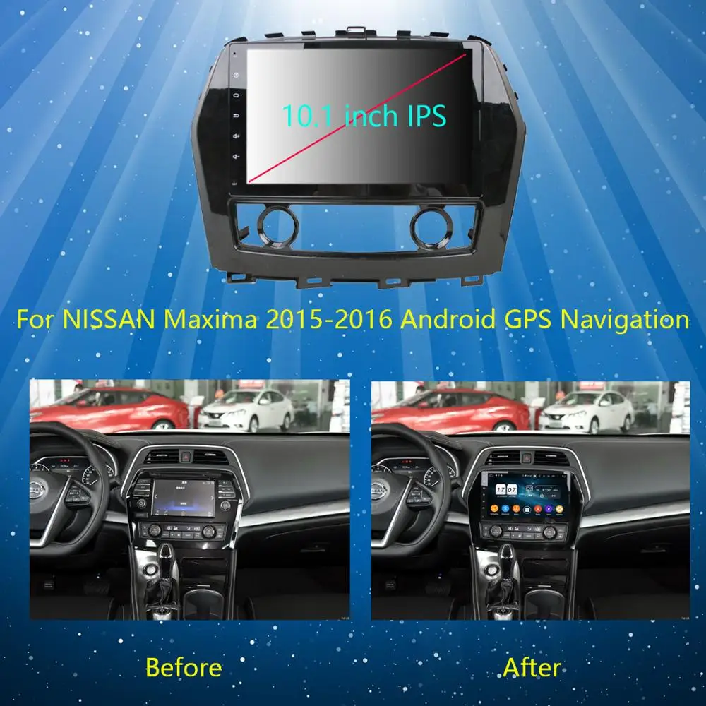 10 1 &quotIPS 8 Core 4G + 64G Android 9 0 автомобильный DVD радио мультимедиа GPS Navi для Nissan Maxima 2015-2018