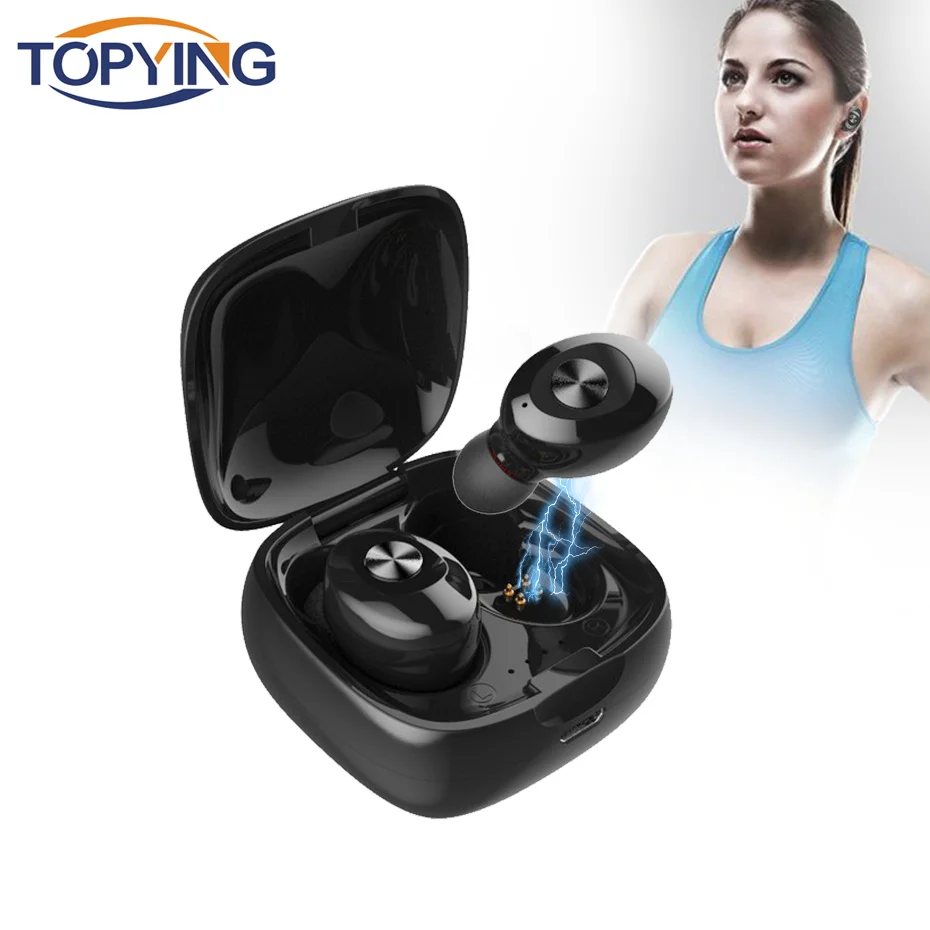 TWS bluetooth наушники беспроводные XG12 с зарядным боксом мини спортивные гарнитуры для