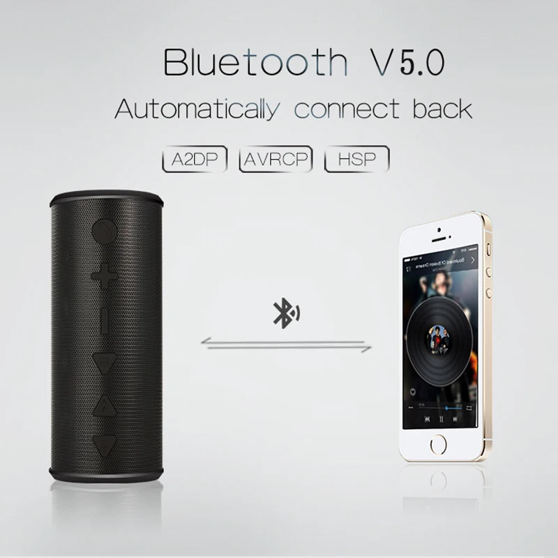 VTIN 5 0 беспроводной портативный Bluetooth динамик s стерео громкий звук дополнительный