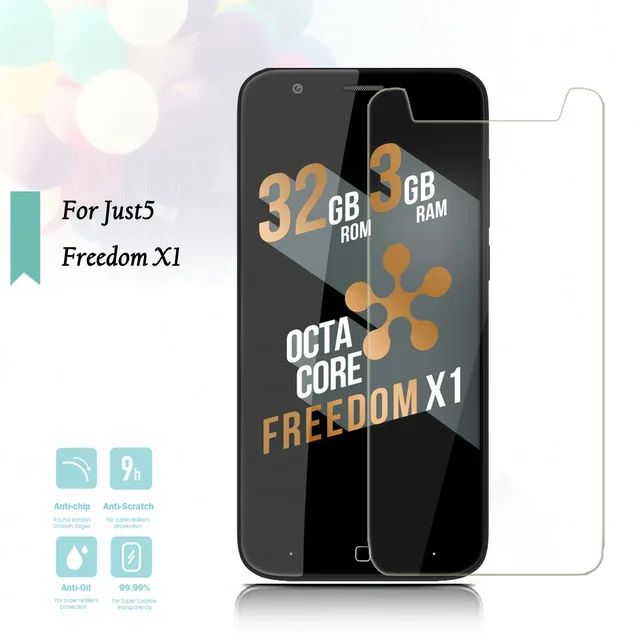 Just5 Freedom X1 закаленное стекло 9H 2.5D Высококачественная защитная пленка