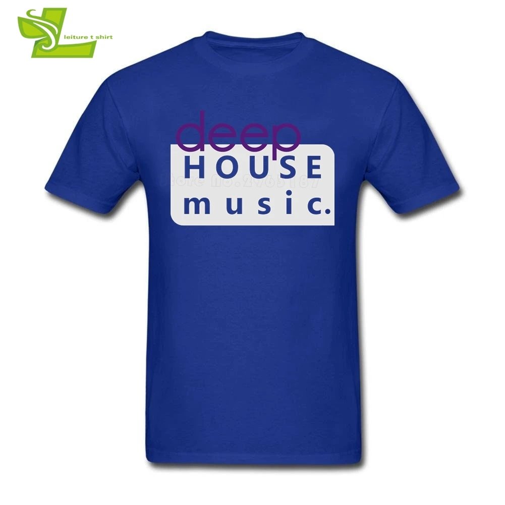 Футболка Deep House с музыкой мужские новые индивидуальные футболки домашняя одежда