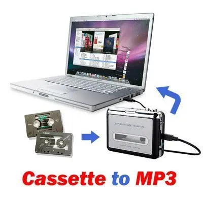 Удобная портативная лента для ПК Супер USB Cassette-to-MP3-плеер конвертер с usb-кабелем, наушниками и программным обеспечением