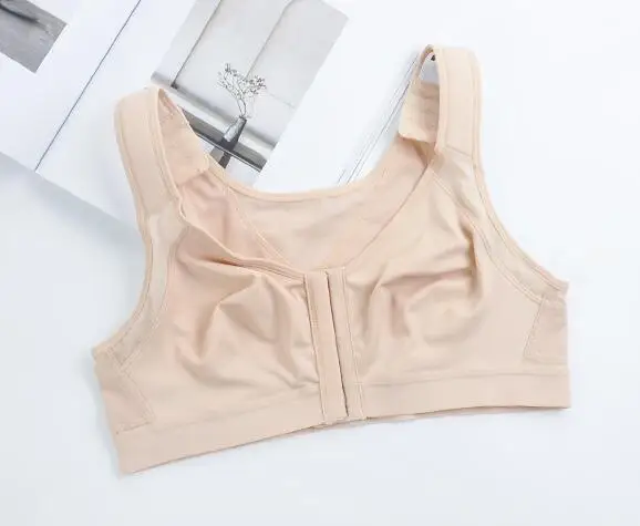 34 36 38 40 B C D DD BAICLOTHING Женская застежка спереди полный охват не-мягкий нижнее белье поддержка спины поза проволока Fress бюстгальтер - Цвет: Skin